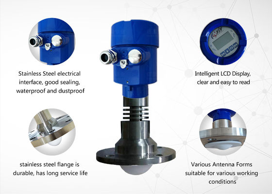 Ein guter Preis. Chinesische Fabrik 4-20mA Hitzebeständiges Radar Flüssigkeitsniveausensor 26G RS485 Hochfrequenz-Radar-Niveausmesser OEM mit IP67 Online