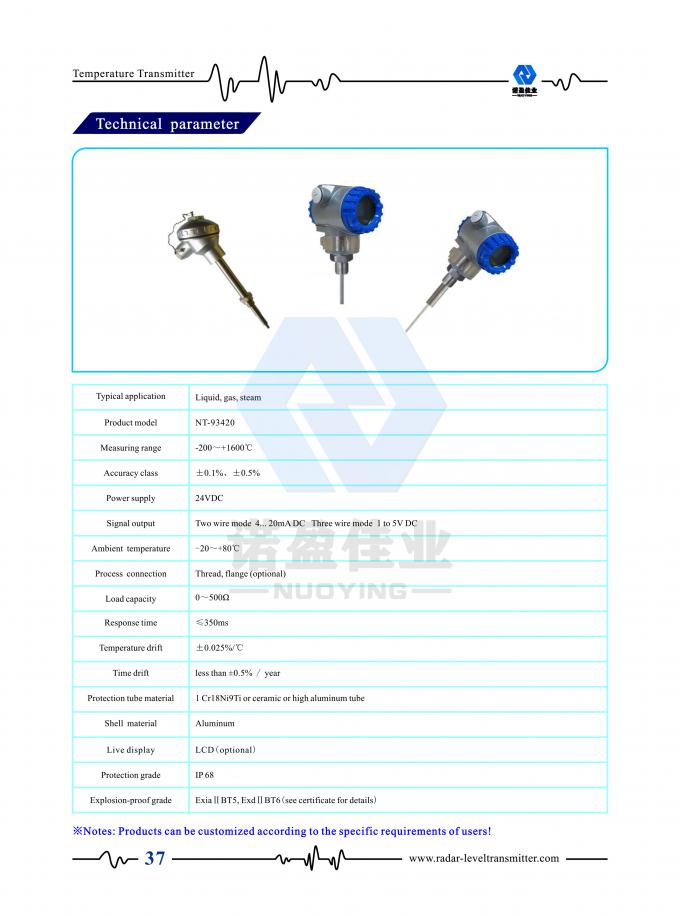 Pt1000 Pt1000 Pt100 RTD Dampf-Industrie-Thermometer Digitale Temperatur Thermoelementprobe Temperatursensor Wandler Sender 6